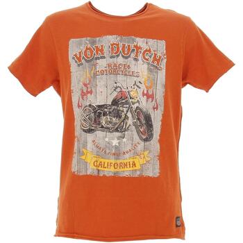Vêtements Homme Von Dutch, la marque bling-bling Von Dutch Tee-shirt mc regular fit Orange