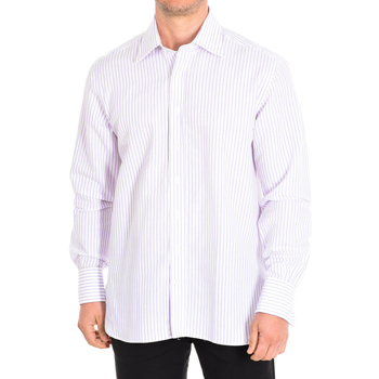 Vêtements Homme Chemises manches longues Cafe' Coton BECASSE8-77HDC Blanc