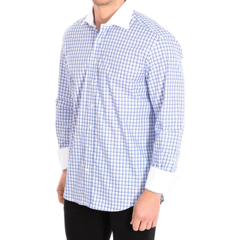 Vêtements Homme Chemises manches longues Cafe' Coton CORNICHON03-SLIM-W-55DC Blanc