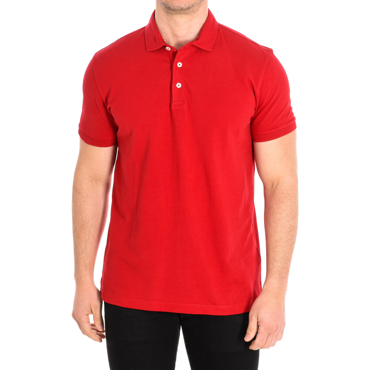 Vêtements Homme Polos manches courtes CafÃ© Coton RED-POLOSMC Rouge