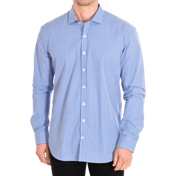 Vêtements Homme Chemises manches longues Cafe' Coton TILLEUL04-33LSLIM Blanc