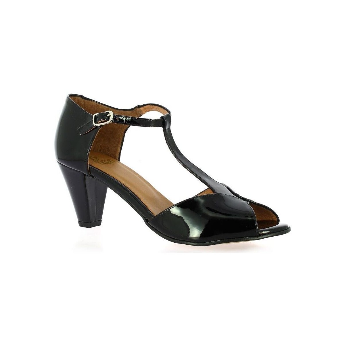 Chaussures Femme Sandales et Nu-pieds Pao Nu pieds cuir vernis Noir