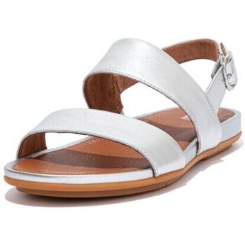 FitFlop GRACIE LEATHER BACK-STRAP SANDALS SILVER Beige