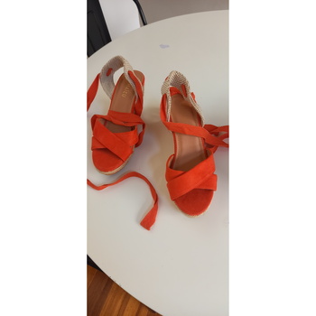 Chaussures Femme Derbies & Richelieu Camaieu Sandales compensées Neuves Orange