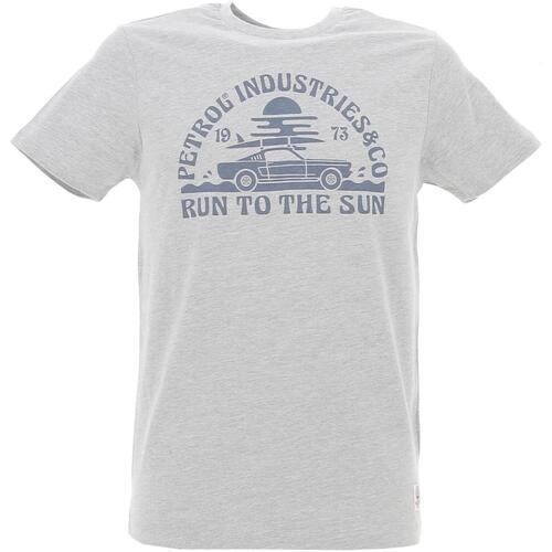 Vêtements Homme logo embroidered ruffled shirt Petrol Industries Men t-shirt ss Gris