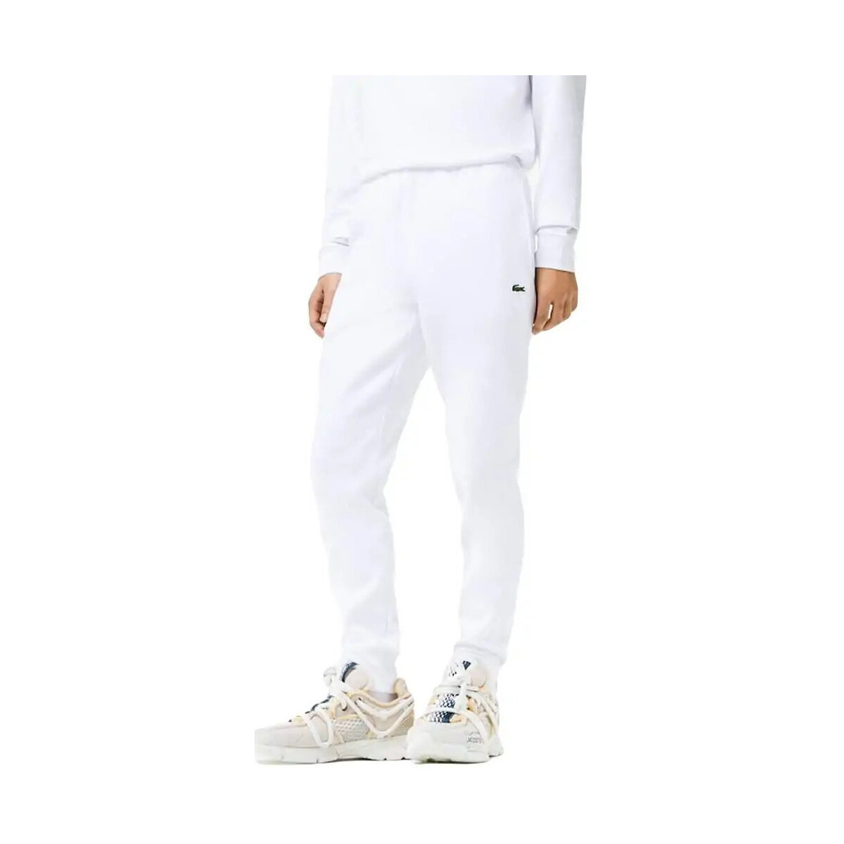 Vêtements Homme Pantalons de survêtement Lacoste molleton Blanc
