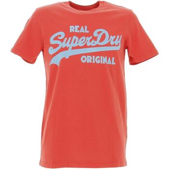 Vêtements Homme T-shirts manches courtes Superdry Vintage vl neon tee americana red Rouge