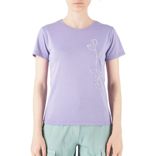 Vêtements Femme T-shirts & Polos Ko Samui Tailors T-shirt coupe slim avec broderie Violet