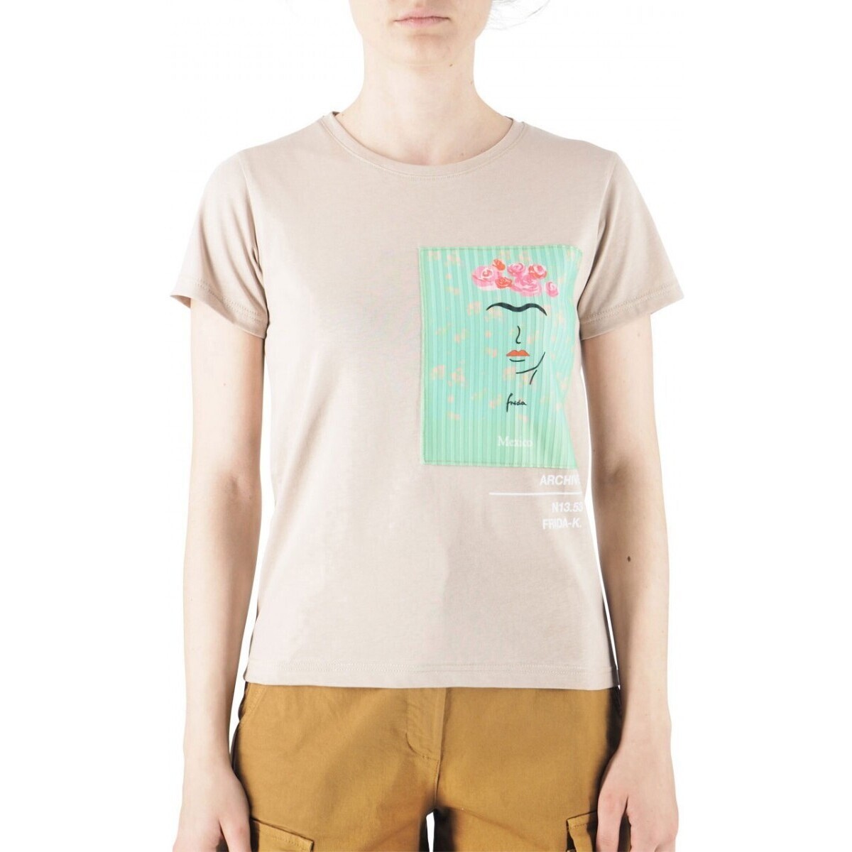 Vêtements Femme T-shirts & Polos Ko Samui Tailors Galerie T-shirt ajust Beige