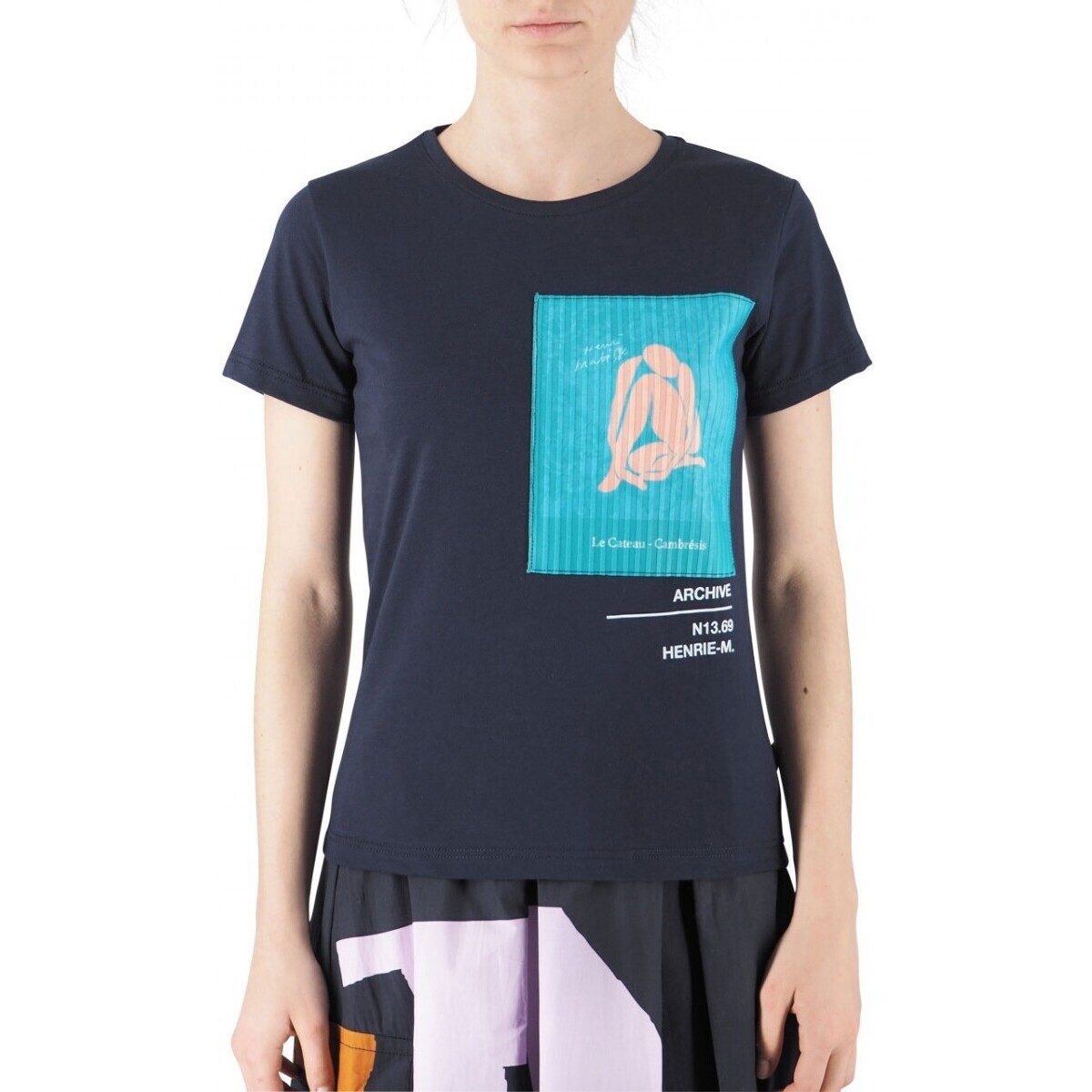 Vêtements Femme T-shirts & Polos Ko Samui Tailors Galerie T-shirt ajust Bleu
