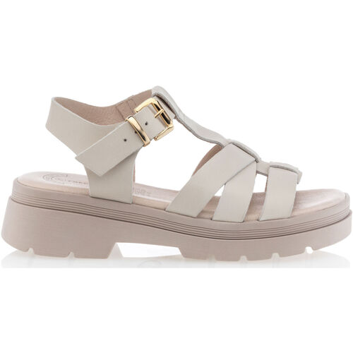 Chaussures Femme leather sneakers alexander mcqueen shoes whxma Free Monday Sandales / nu-pieds Femme Beige Beige