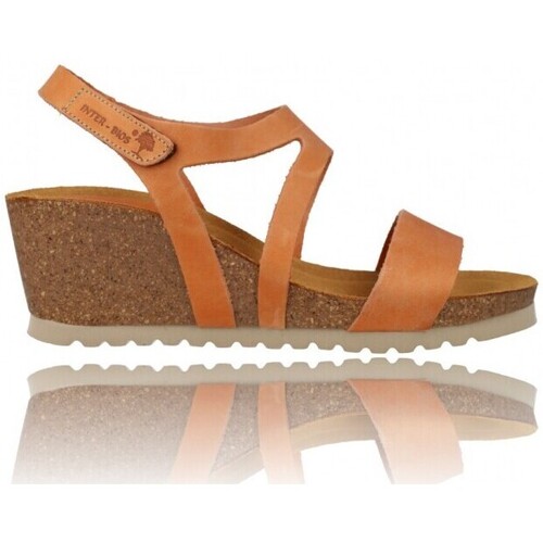 Chaussures Femme Sandales et Nu-pieds Inter-Bios Sandalias Confortable Sandalias con Cuña para Mujer Inter-Bios 5642 - Estilo Orange