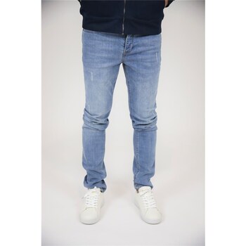Vêtements Homme Pantalons 5 poches Ribbed polo collar with stand-up option. 52897 W020 Bleu