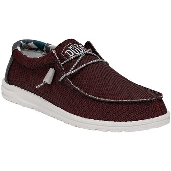 Chaussures Homme Mocassins HEYDUDE Wally Sox Triple Needle Rouge