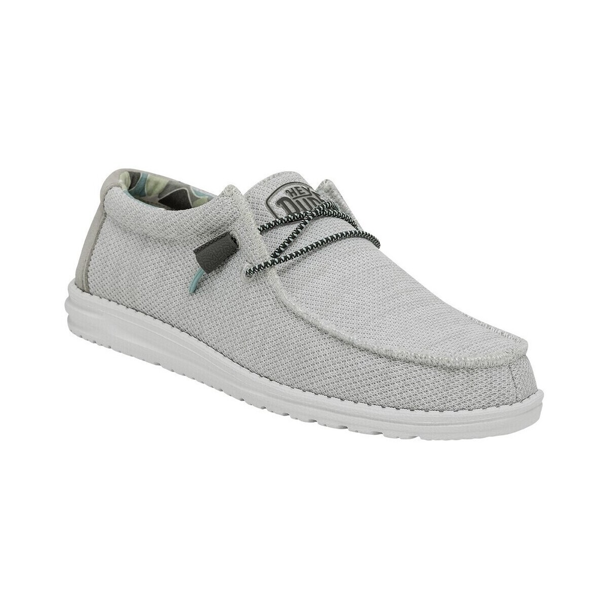 Chaussures Homme Mocassins HEY DUDE Wally Sox Triple Needle Blanc