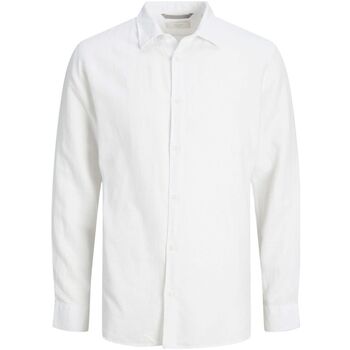Vêtements Homme Chemises manches longues Jack & Jones 12225707 LAYNE-BRIGHT WHITE Blanc