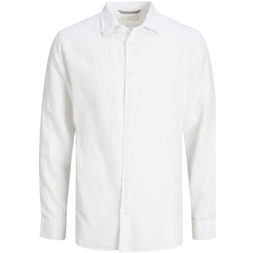 Vêtements Homme Chemises manches longues Jack & Jones 12225707 LAYNE-BRIGHT WHITE Blanc