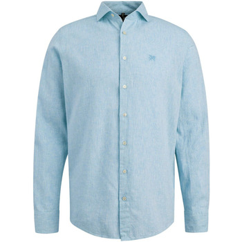 Vêtements Homme Chemises manches longues Vanguard Chemise De Lin Bleu Clair Bleu