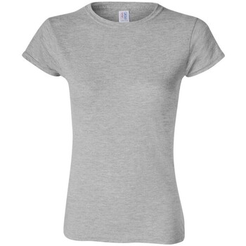 Vêtements Femme T-shirts manches longues Gildan  Gris
