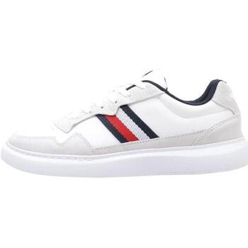 Chaussures Homme Baskets basses Tommy Hilfiger LIGHTWEIGHT LEATHER MIX CUP Blanc