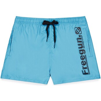 Vêtements Garçon Maillots / Shorts de bain Freegun Boardshort court garçon avec ceinture demi-élastiquée Bleu