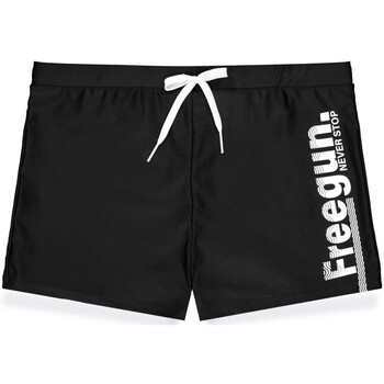 Vêtements Garçon Maillots / Shorts de bain Freegun Shorty de bain garçon uni avec logo Noir