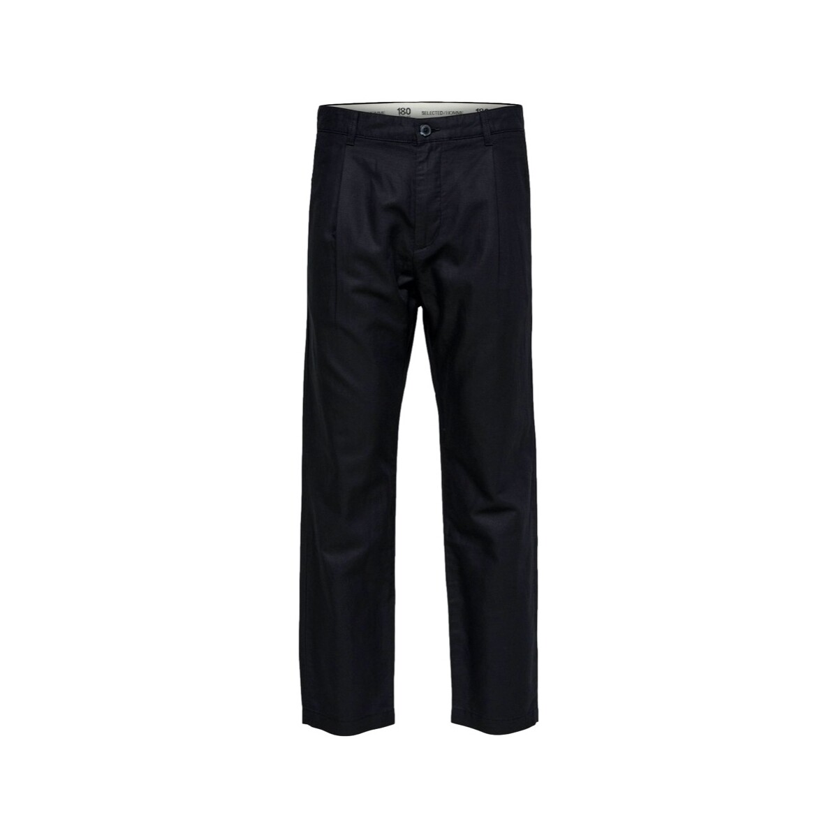 Vêtements Homme Pantalons Selected Relaxed Jones Linen - Black Noir