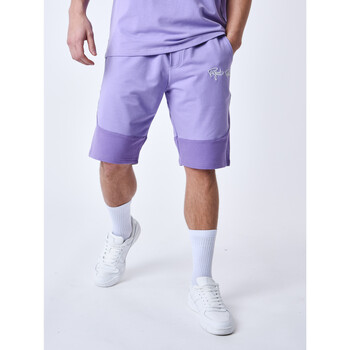 Vêtements Homme Shorts / Bermudas Thom Browne T-shirt super con dettaglio a contrasto Bianco Short 2340023 Violet