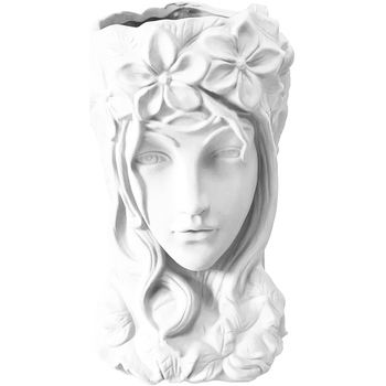 Maison & Déco Vases / caches pots d'intérieur Tdk Import Cache pot visage féminin blanc Blanc