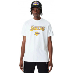 Vêtements Homme Débardeurs / T-shirts sans manche New-Era Tee shirt homme Lakers blanc 60357058 - XXS Blanc