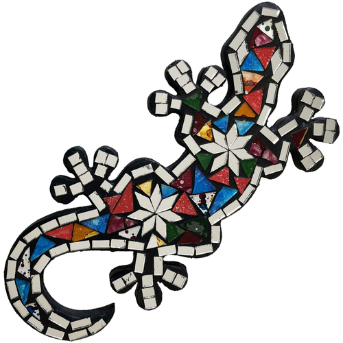 Maison & Déco Tableaux / toiles Tdk Import Décoration murale petite salamandre 26 cm Multicolore