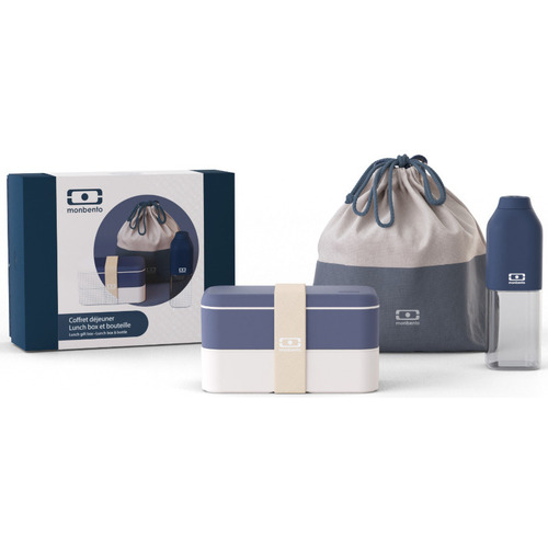 Bento Isotherme Mb Element Lunchbox Monbento Coffret cadeau lunch box bleu Natural Bleu
