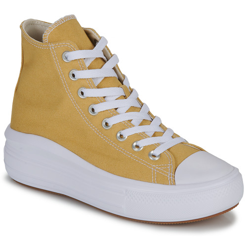 Chaussures Femme Baskets montantes Converse CHUCK TAYLOR ALL yellow MOVE PLATFORM SEASONAL COLOR Moutarde