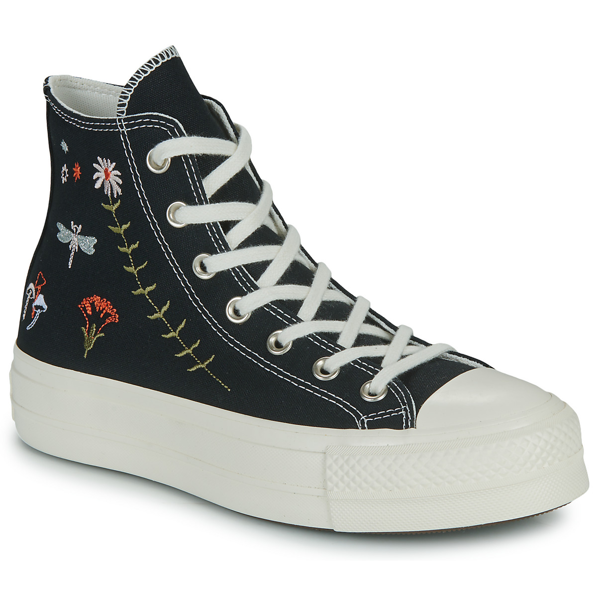 Chaussures Femme telfar x converse reisetasche mit logo print item CHUCK TAYLOR ALL STAR LIFT Noir