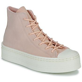 Chaussures Femme Baskets montantes Low Converse CHUCK TAYLOR ALL STAR MODERN Rose PLATFORM MONO SUEDE Rose