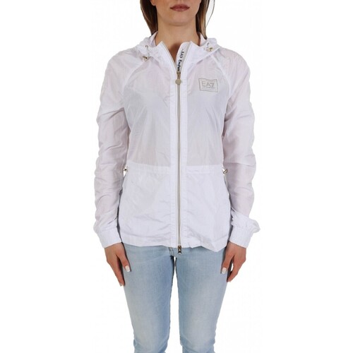 Vêtements Femme Vestes de survêtement EMPORIO VELOUR ARMANI zip-front long-sleeve short jacketni Veste EA7 3RTB07 TNBEZ Femme Blanc Blanc