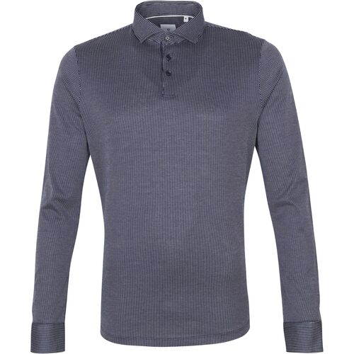 Vêtements Homme Sweats Blue Industry Polo à Manches Longues Rugby Rayures Marine Bleu