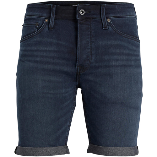 Vêtements Homme Shorts / Bermudas Jack & Jones Short coton mélangé droit RICK Bleu