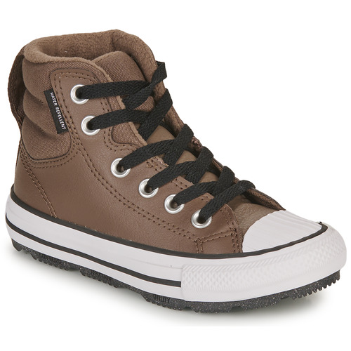 Chaussures Garçon Baskets montantes Converse leather CHUCK TAYLOR ALL STAR BERKSHIRE BOOT FLEECE LINED Marron