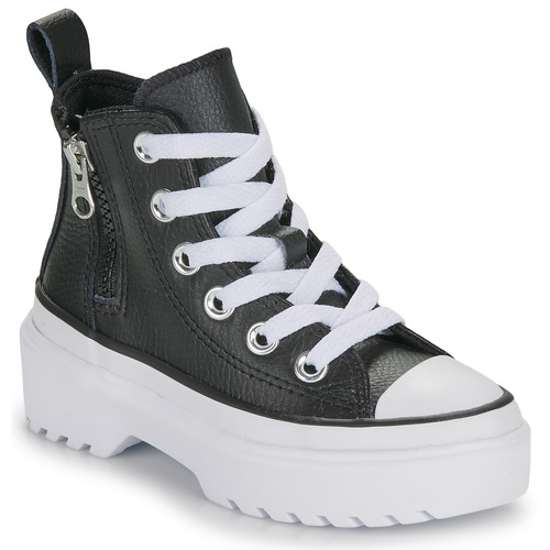 Chaussures Fille Baskets montantes Converse EVO CHUCK TAYLOR ALL STAR LUGGED LIFT PLATFORM LEATHER Noir