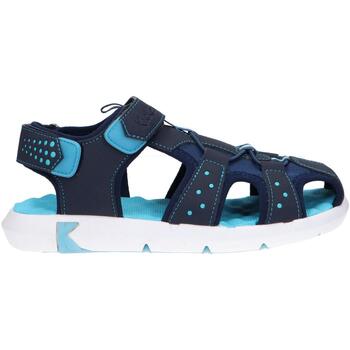 Chaussures Enfant Sandales et Nu-pieds Kickers 858710-30 JUMANGE NUBUCK PU Bleu