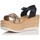 Chaussures Femme Sandales et Nu-pieds low-top sneakers med palme-applikation 5216 Noir
