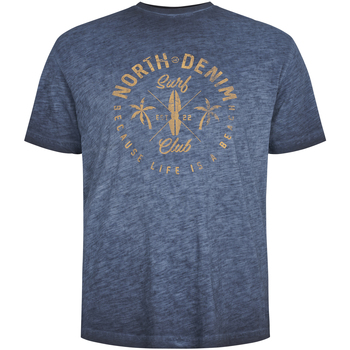 Vêtements Homme T-shirts manches courtes North 56°4 T-shirt coton col rond Bleu