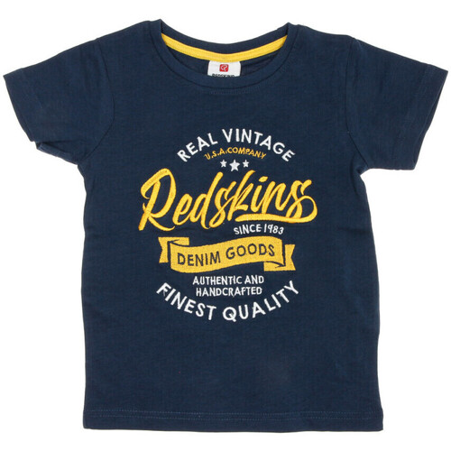 Vêtements Enfant feather necklace logo T-shirt Redskins RDS-2244-BB Bleu