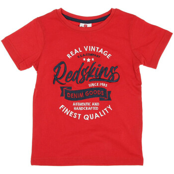 Vêtements Enfant feather necklace logo T-shirt Redskins RDS-2244-BB Rouge