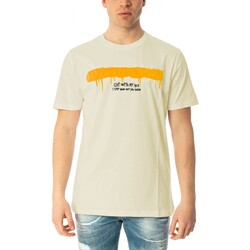Vêtements Homme Automne / Hiver Disclaimer T-shirt avec logo fluo Beige