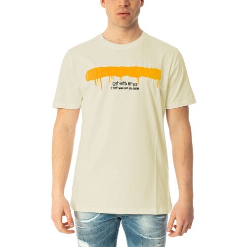 Vêtements Homme T-shirts & Polos Disclaimer T-shirt avec logo fluo Beige
