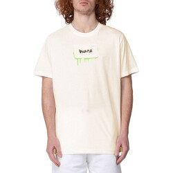 Vêtements Homme Automne / Hiver Disclaimer T-shirt en jersey avec logo fluo Beige