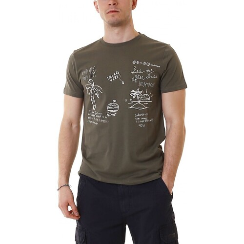Vêtements Homme Derbies & Richelieu 40weft T-shirt Perrys  imprim vert olive Vert