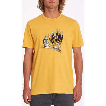 Vêtements Homme T-shirts manches courtes Volcom Camiseta  Burnher Sunburst Orange